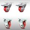 Service Caster 3.5 Inch SS Red Polyurethane Top Plate Caster Lock Brake 2 Rigid SCC, 2PK SCC-SSTTL20S3514-PPUB-RED-2-R-2 - alternate 1